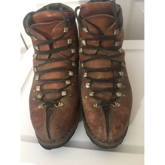 Vintage Dachstein Schutzmarke Hiking Boots Size 10.5 Brown Leather Rare‎ - Picture 10 of 12